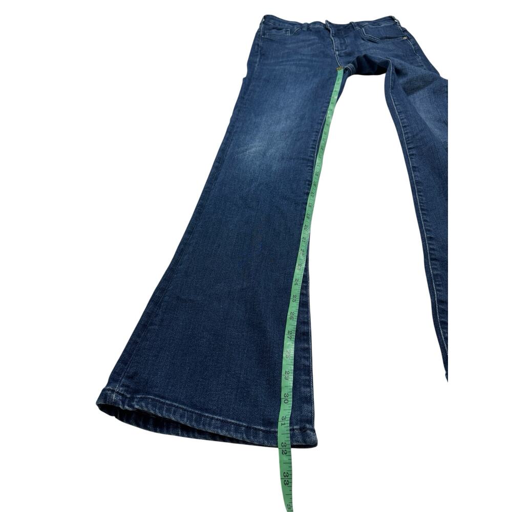 PILCRO Anthropologie Demilune Bootcut Jeans Size 31 Lowcut Stretch Dark Wash - Picture 8 of 9